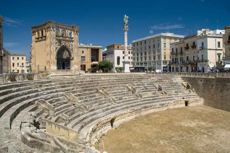 Anfiteatro, Lecce - Itinerario in bicicletta