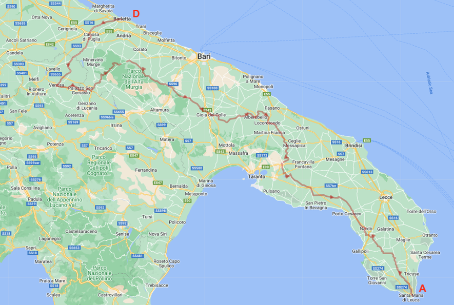 Puglia: Sassi, trulli e Salento - Itinerario in bicicletta